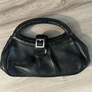 Mini Black Leather Handbag